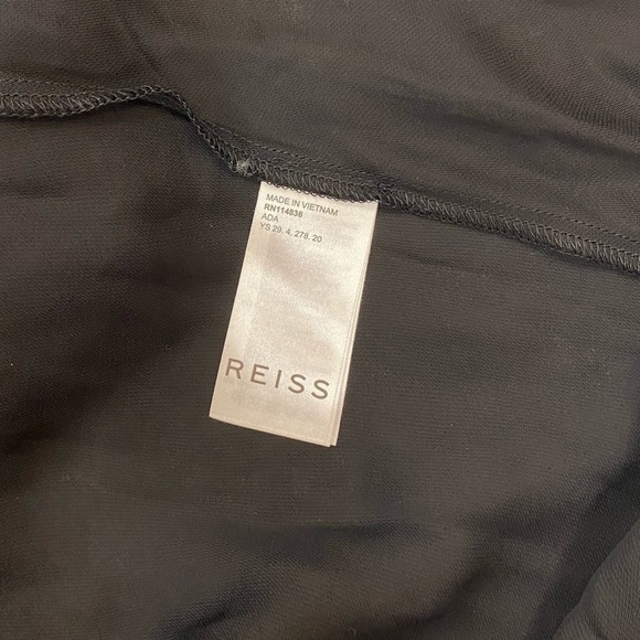 NWT Reiss Ada Asymmetric Hem One Shoulder Dress Black Size 0 - Picture 9 of 9